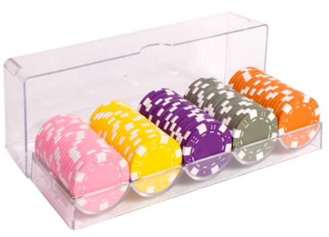 atypical colors of poker chips without denomination