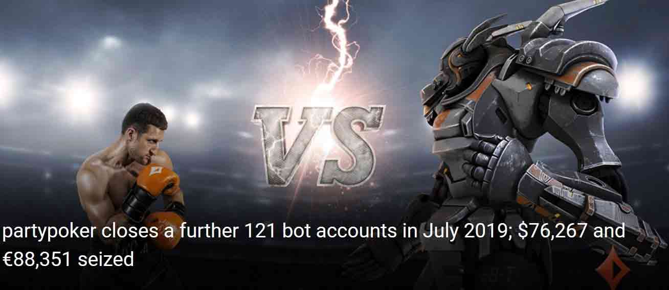 Partypoker banned a new batch of bots - July report
