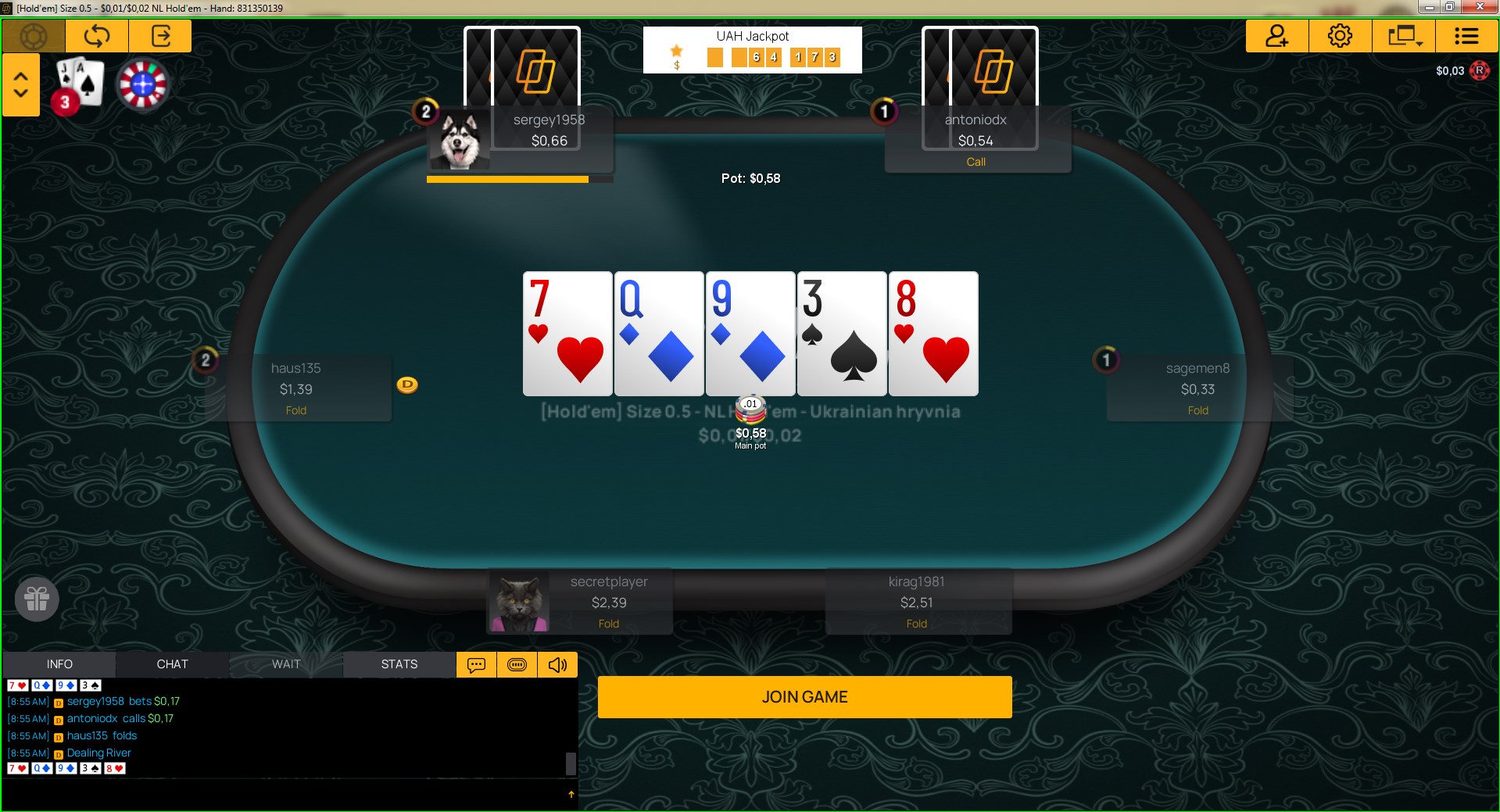 The pokermatch boost is filled only at micro stakes.