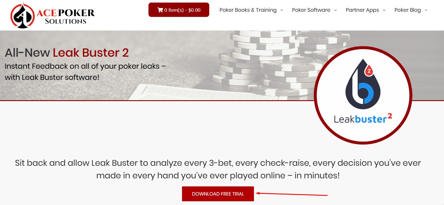 The poker software is available for free download on the Ace Poker Solutions website 