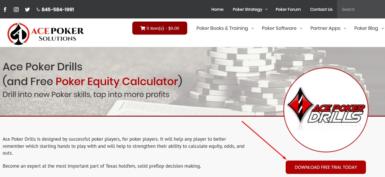 The poker program for math training will download in 10-20 seconds. 