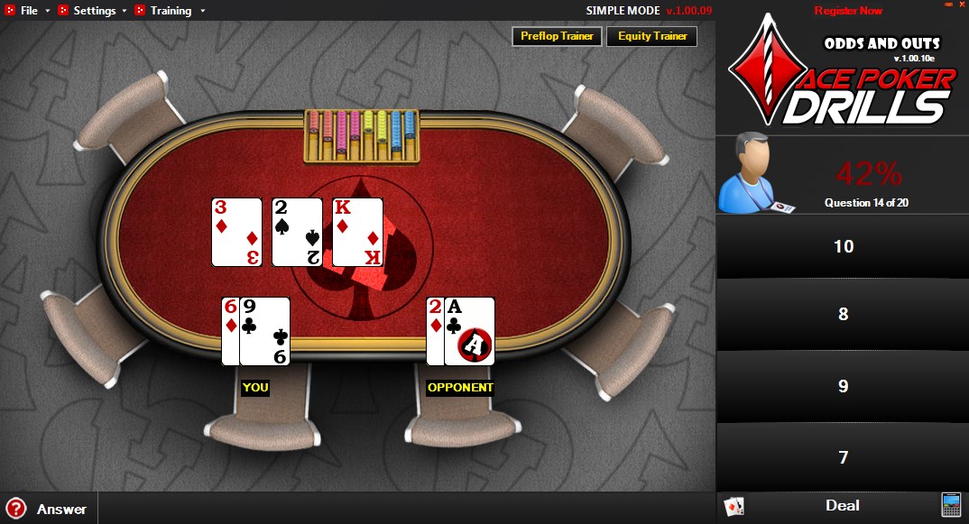 Review of Ace Poker Drills - poker math trainer | Poker Theory ...