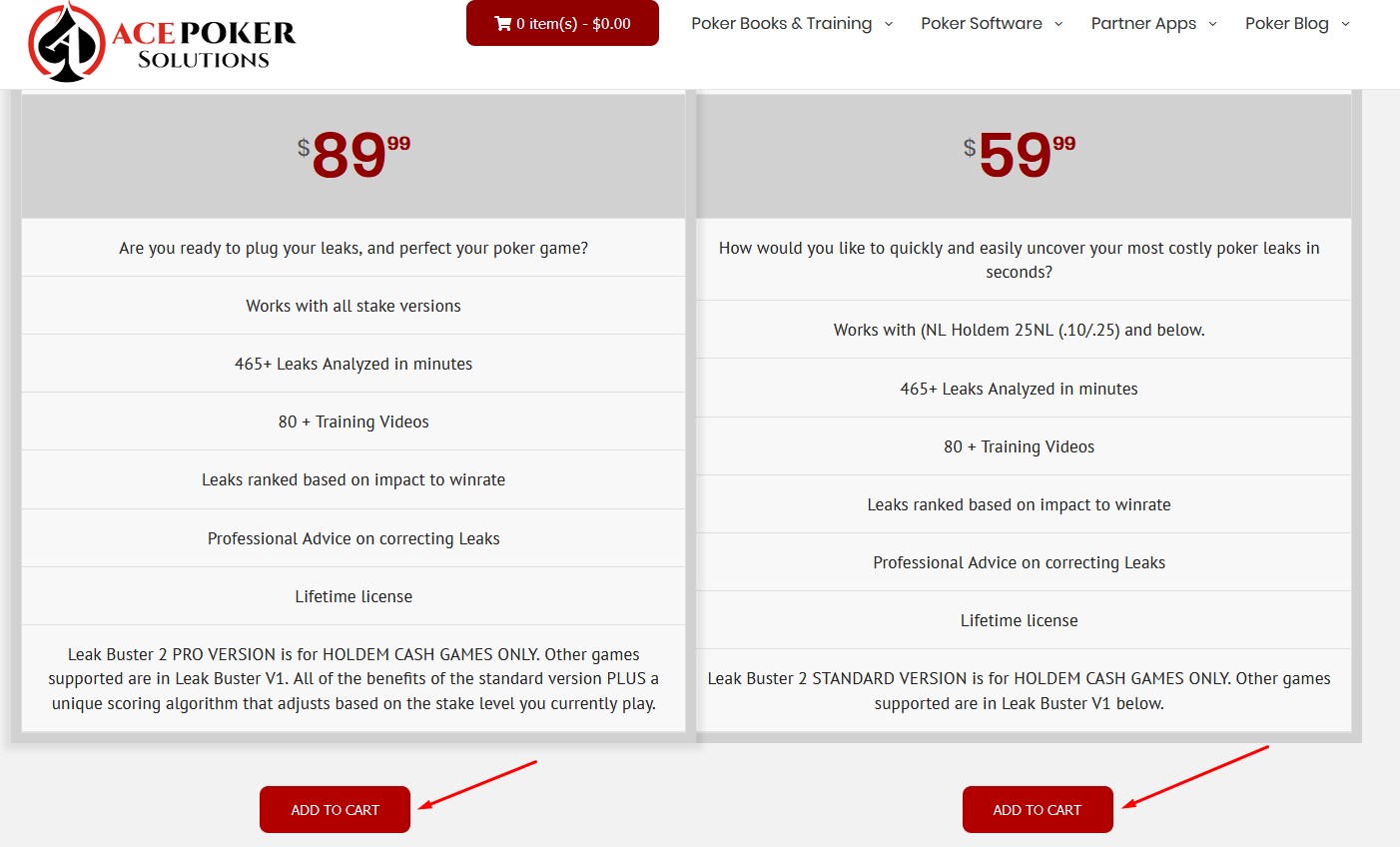 Choosing between Leak Buster 2 versions 