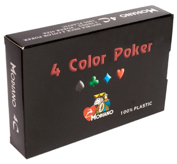 A set of poker cards of 4 suits from Modiano
