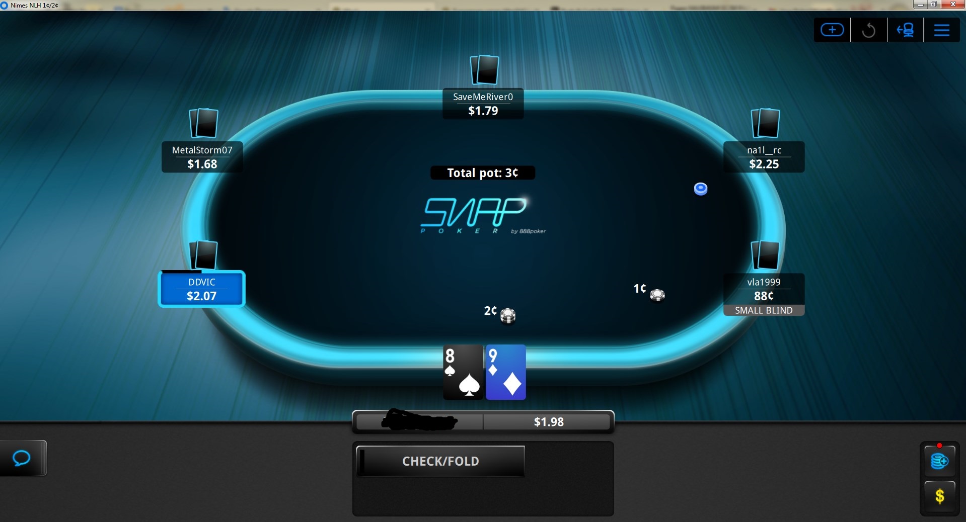 The speed of playing Snap poker is slightly inferior to PS and Good Game. 