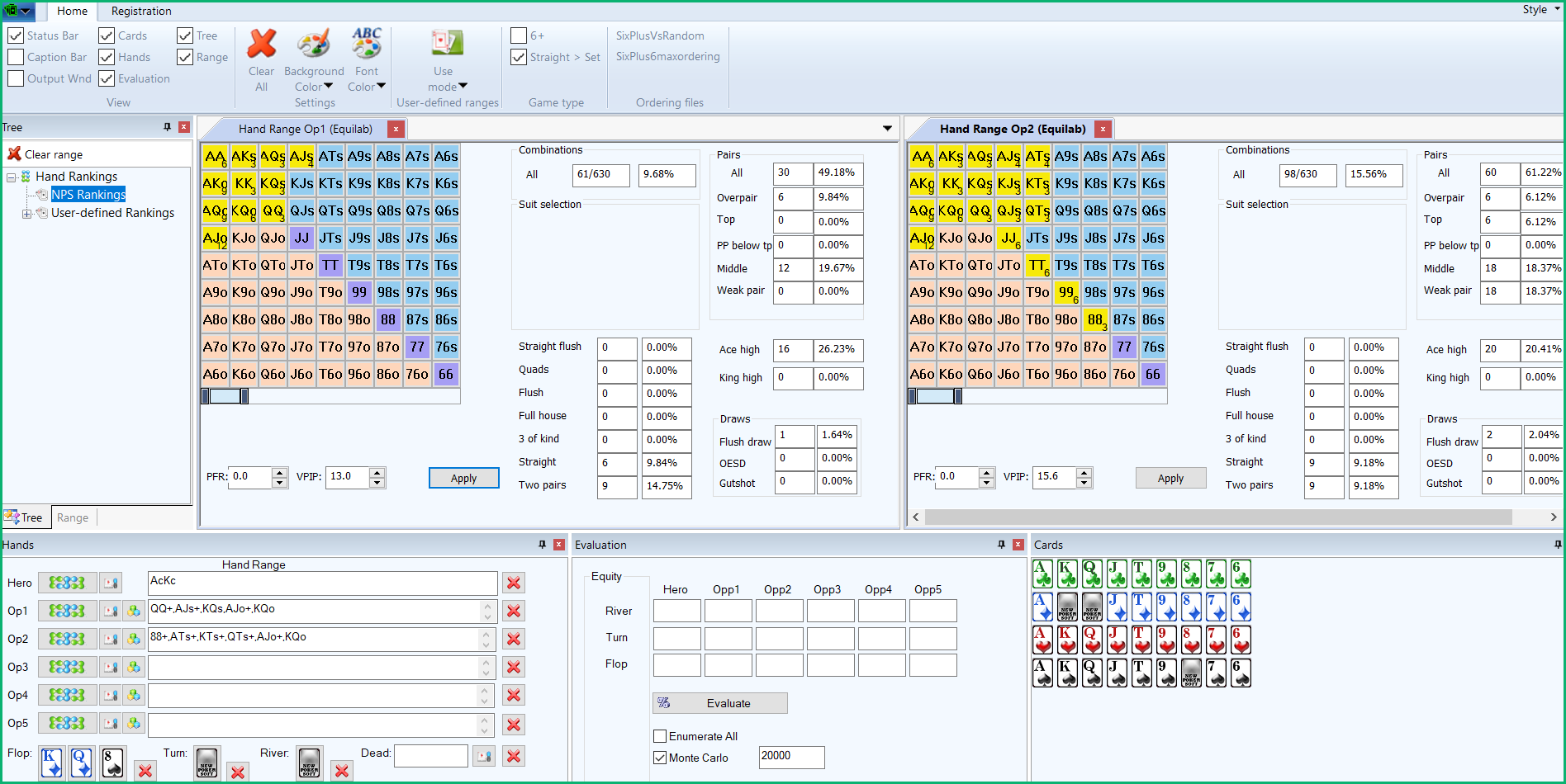 Poker hand combinations calculator