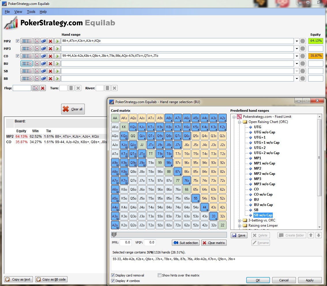 Preflop editor: which program is more convenient to collect ranges in ...