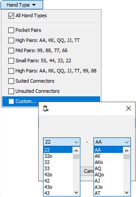 Analyzing the features of playing with individual categories of hands in Poker Copilot 7 has become much more convenient. 