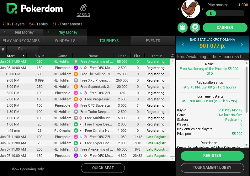 PokerDom treats poker converters extremely strictly.