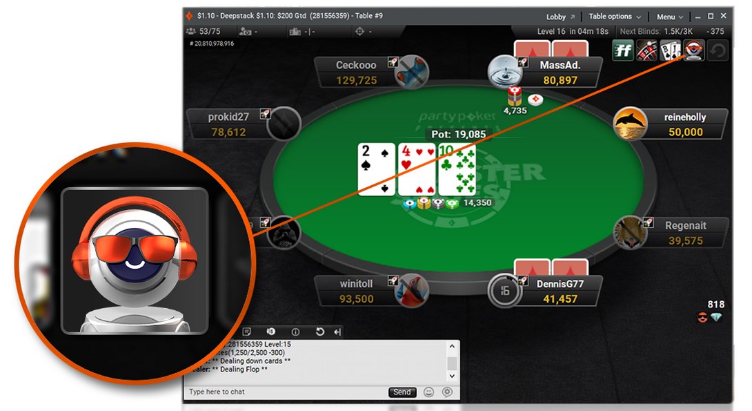 Partypoker chat