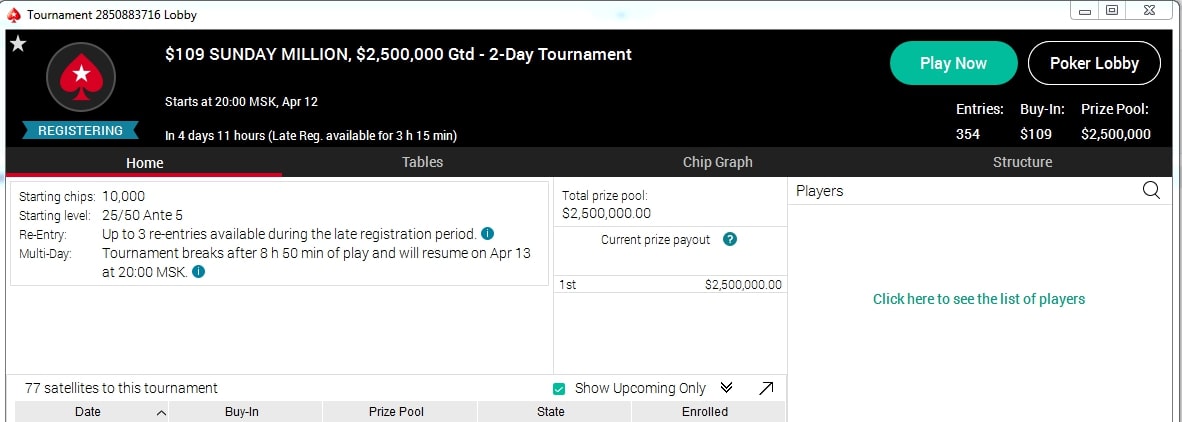 Pokerstars raises Sunday Million prize pool again!